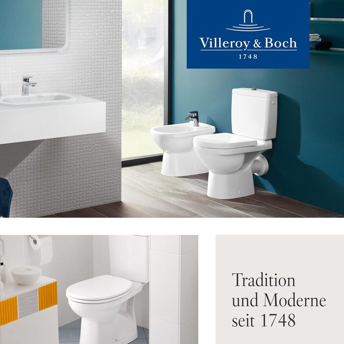 Сидіння для унітаза Villeroy & Boch O.novo D-подібне, біле (Alpin), з мікроліфтом SoftClose, знімне, термопласт Duroplast, 9M38S101