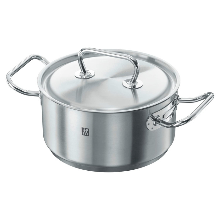 Каструля Zwilling Twin Classic з кришкою, нержавіюча сталь, 20 см, 3.0 л, для індукційних плит, срібляста