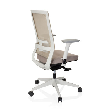 Офісне крісло / обертове крісло PURE WHITE сітка / тканина бежева hjh OFFICE