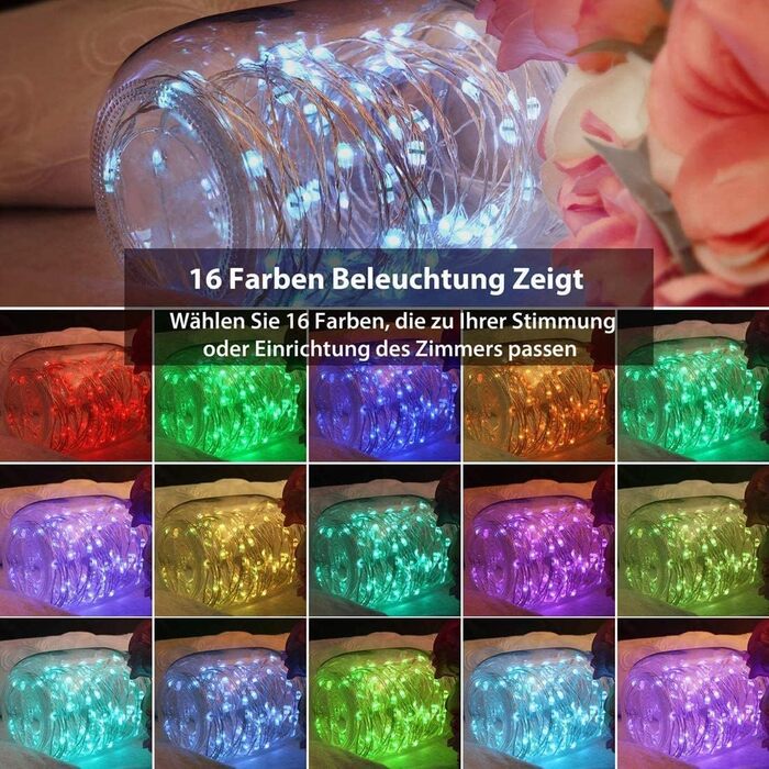 Гірлянда StarryEver 120 LED, 12 м, 16 кольорів, 132 режими, мідний дріт, для кімнати, балкона, вечірки, декор, електрична, диммована