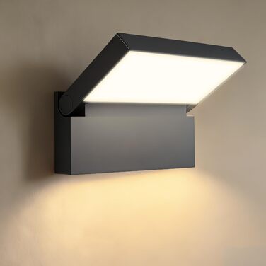 Світильник вуличний настінний LED EBION 18W, поворотний на 90°, водонепроникний IP54, алюміній, 4000K, антрацит