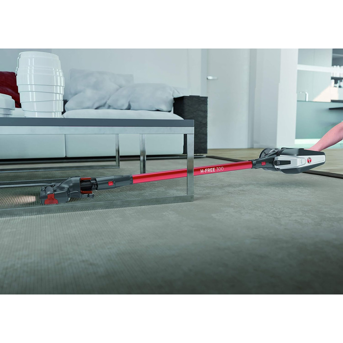 Пилосос акумуляторний Hoover з насадкою для шерсті тварин, до 25 хв роботи, без мішка, вертикальний, LED-підсвітка [HF322AFP]