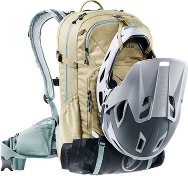 Жіночий велосипедний рюкзак Deuter Attack 18 SL з протектором, 18 л, колір Desert Sage