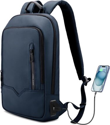 Чоловічий рюкзак HEROIC KNIGHT для ноутбука 17,3'' чорний, водонепроникний, USB, шкільний, для роботи, університету, подорожей