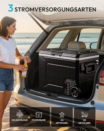 Автомобільний компресорний холодильник EUHOMY 79L з Wi-Fi, -20℃~20℃, 12/24V/240V: для кемпінгу, подорожей, риболовлі