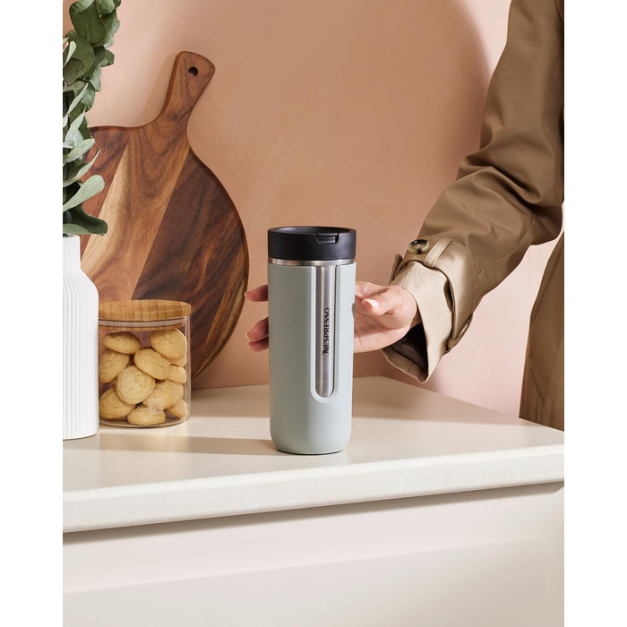Термокружка Nespresso Travel Mug Small Sage Green 540 мл - Зелений салатний колір, з нержавіючої сталі, для кави, чаю, матча, з кришкою, витримує холод та тепло