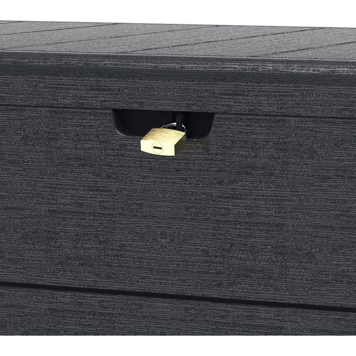 Ящик для зберігання садових меблів Duramax Cedargrain 270 л (71 галон) з колесами, сірий