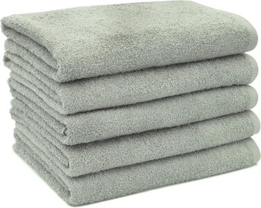 Рушники для душу ZOLLNER, набір 5 шт., 80% бавовна, 20% поліестер, 70x140 см, сірі