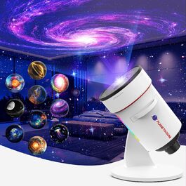Проєктор зоряного неба VanSmaGo 8-го покоління Sternenhimmel: Галактика, Планетарій, Нічник HD з обертанням 360° та таймером