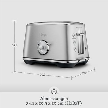 Тостер Sage Toast Select Luxe на 2 скибки з LED-таймером, нержавіюча сталь