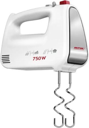 Кухонний комбайн MPM MMR-16Z з обертовою чашею 3.4 л, без BPA, 750W, білий (міксер, планетарний)