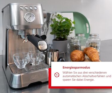 Кавомашина Solis Barista Perfetta Plus V2, напівавтоматична, з капучинатором, програмована, знімний резервуар для води, функції гарячої води та пари, срібляста