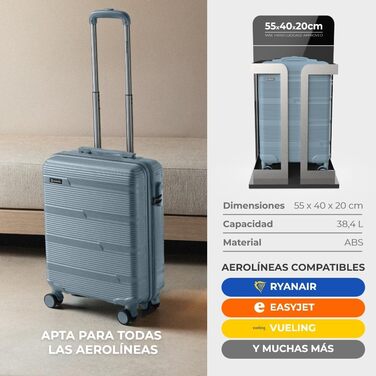 Набір валіз NUMADA Upfly T10 ABS: 3 шт. (55x40x20, 66x44x26, органайзер). Надійний та зносостійкий багаж