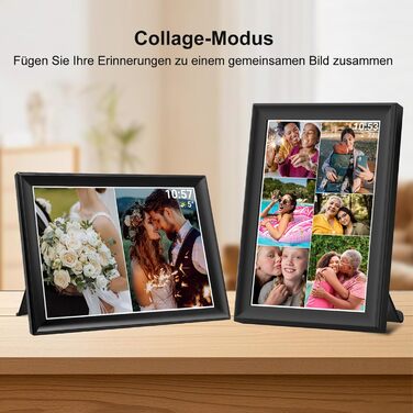 FRAMEO Цифрова фоторамка FRAMEO 11 дюймів, 64 ГБ, WiFi Smart, сенсорний екран FHD 1920 x 1280, IPS, автоматичне обертання, підтримка SD-карт на USB-накопичувачі, 2,4/5 ГГц, керування застосунком через Frameo