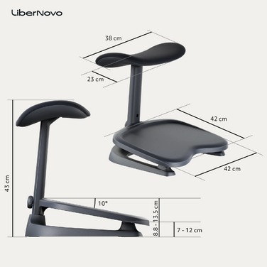 Ергономічна підставка для ніг LiberNovo StepSync Footrest Graphite for Omni Gen