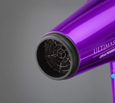 Фен для волосся DIVA Pro Styling Ultima 5000 Pro, 2200 Вт, 4 режими нагріву, 2 швидкості, функція холодного повітря, фіолетовий