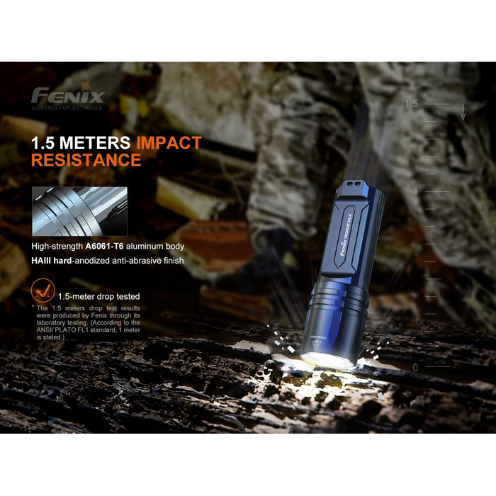 Ліхтар Fenix TK35 UE V2.0, 5000 люмен, акумулятор 18650, потужний компактний пошуковий ліхтар з широким променем 400 м