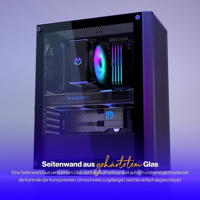 Корпус для ПК ENDORFY Ventum 200 Air ATX з 4 вентиляторами 120 мм, загартоване скло, mesh-панель, компактний, широка сумісність з охолодженням, EY2A002
