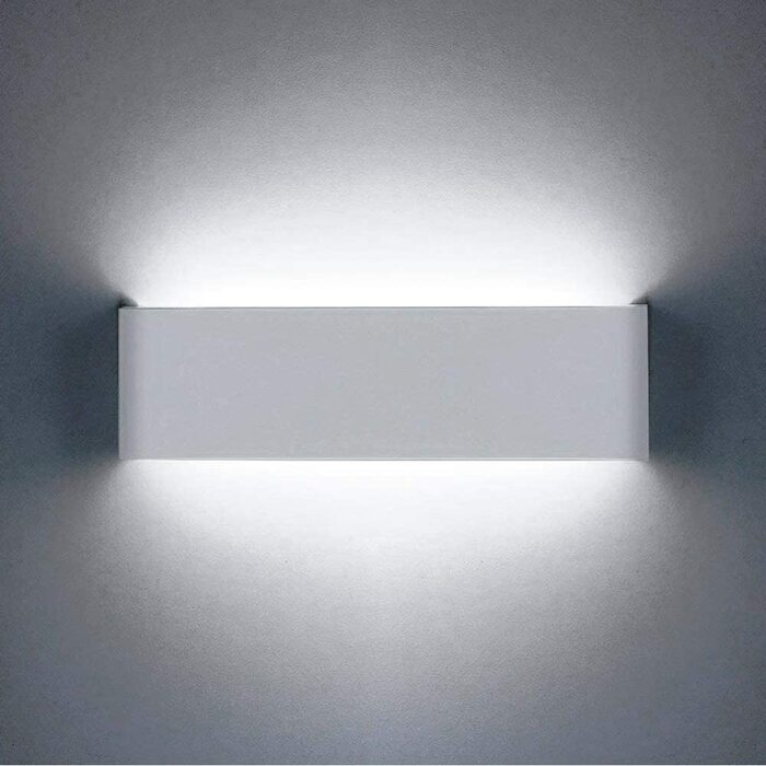 Світильник настінний Lightess 2 шт. чорний, сучасний LED, нейтрально-біле світло, 16Вт, IP44, алюміній, для вітальні, спальні, коридору, сходів