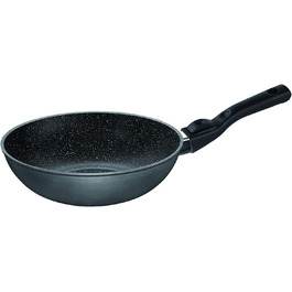 Wok STONELINE Flex 30 см з антипригарним покриттям, знімна ручка, для індукції, без олії, з кам'яними частинками, вироблено в Німеччині