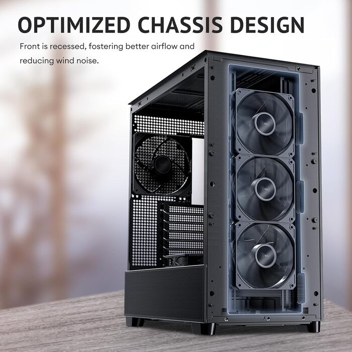 Корпус для ПК Antec Flux Midi Tower чорний, роздрібна версія