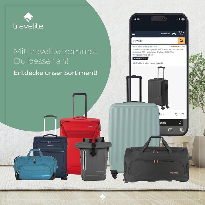 Дорожня сумка на колесах Travelite Basics Duffle L, 98-119 л, червоно-помаранчева (55 см)