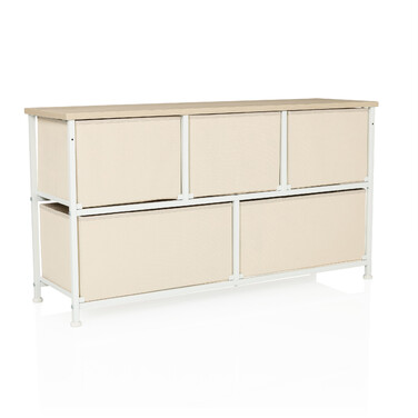 Комод FOLDAR 100x30x55см 5 відділень бежевий hjh LIVING