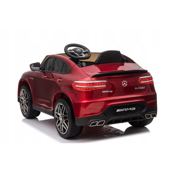 Дитячий електромобіль Mercedes GLC 63S (4x4, 180 Вт) — бордовий, глянцевий лак