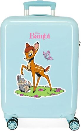 Дитяча валіза Disney Bambi, жорсткий корпус, синя, 38x55x20 см, ABS, 34 л, 4 колеса