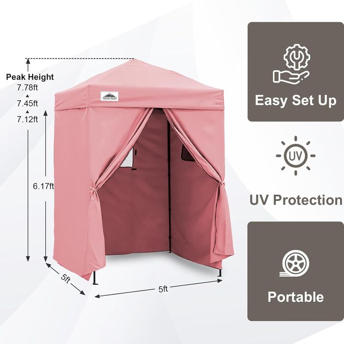 Розкладана переодягальня EAGLE PEAK Flex Ultra Compact - 1.2 x 1.2 м, біла, для басейну, фотосесій та кемпінгу