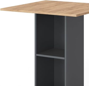 Стіл журнальний Vicco Rodeo, антрацит/золота дубова, 70x70 см