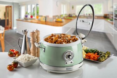 Мультиварка Ariete Vintage 2904 блакитна 3.5л для рису, приготування на пару, повільного приготування з керамічним антипригарним покриттям 650W