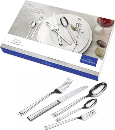 Набір столових приборів Villeroy & Boch Victor, 30 предметів, нержавіюча сталь, для 6 персон, можна мити в посудомийній машині
