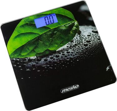 Електронна вага для ванної Mesko MS8149, скляна платформа, LCD-дисплей, до 150 кг, автоматичне вимкнення, висока точність
