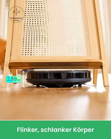 Робот-пилосос Vactidy Nimble T6 з потужністю 2800 Па, автономія 120 хв, керування через Alexa, Google Assistant, Siri та мобільний додаток, чорний