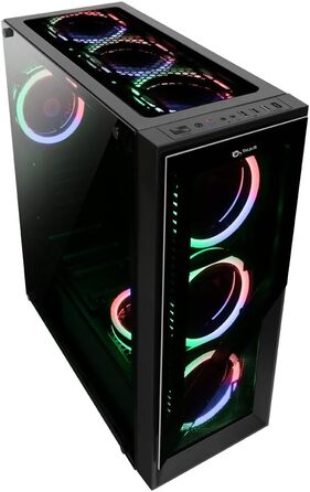 Корпус для ПК TALIUS Valkyria Midi ATX, чорний, ігровий, 0,6 мм