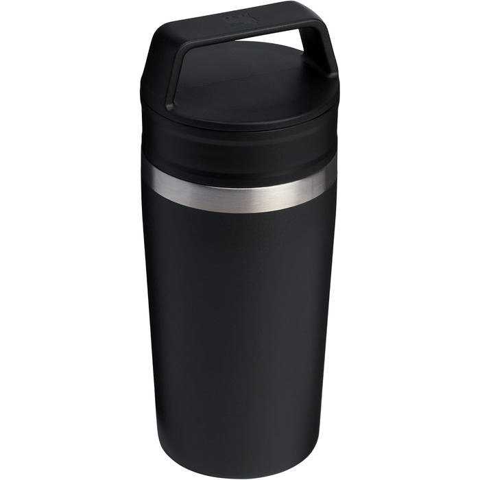 Термокружка Stanley Cafe 0.35L: 4 години гаряче, 5 годин холодне - нержавіюча сталь, для кави з собою, чорна