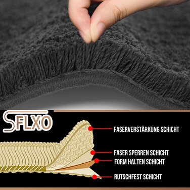 Килимок для ванної SFLXO 80x50 см темно-сірий