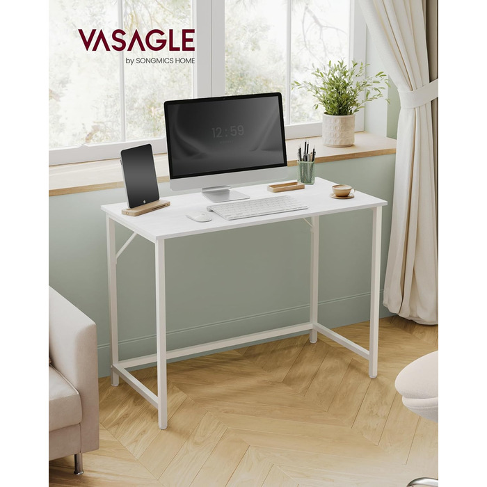 Комп'ютерний стіл VASAGLE 120x60x76 см, для офісу, спальні, вітальні, вінтажний колір, LWD039B01V1