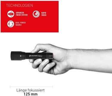 Ліхтарик Ledlenser P5 Core компактний LED, 150 лм, фокусування, 1x AA, 90 м, з батарейкою, акумуляторний