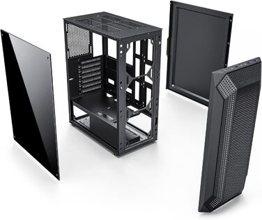 Ігровий корпус для ПК EMPIRE GAMING Ruby ARGB, середній Tower ATX/MATX/ITX, 4 вентилятори 120 мм, адресне підсвічування RGB, акрилова бічна панель, чорний