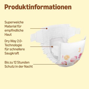 Підгузки By Amazon Ultra Dry, розмір 3 (4-9 кг), білі, 172 шт (набір 2х86 шт), місячний запас