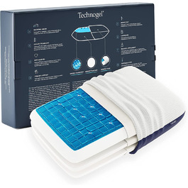 Ортопедична подушка Technogel New Adjustable Deluxe з гелем, регульована висота, охолоджувальна, анатомічна, антибактеріальна, сертифікована, для спини та бокового сну