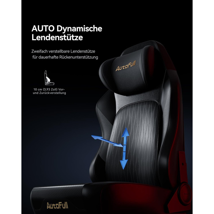 Ігрове крісло AutoFull M6 Pro 2.0 з функцією підігріву та охолодження, чорне