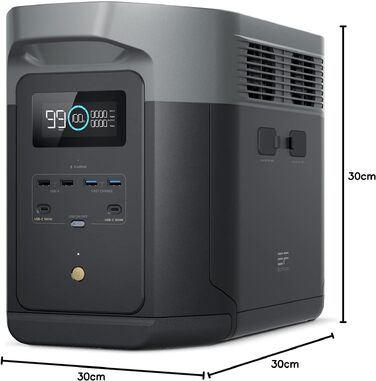 Портативна електростанція EcoFlow DELTA 2 Max, 2048 Вт·год, потужність 3000 Вт