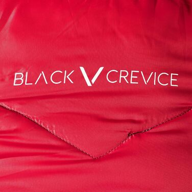 Дитячий спальний мішок BLACK CREVICE 165 см, водонепроникний, дихаючий, для кемпінгу, з чохлом, червоний