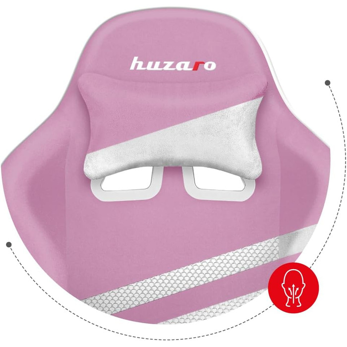 Ігрове крісло Huzaro Force 4.4 сіре, ергономічне, з сіткою, підголівником і поперековою подушкою, до 130 кг, регульована висота, тканина