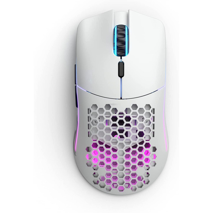 Бездротова ігрова миша GLORIOUS Model O Wireless, BAMF-сенсор, 69г, 2.4GHz, PTFE-ніжки, біла матова