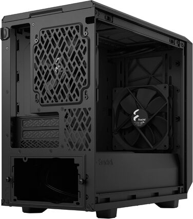 Корпус Fractal Design Meshify 2 Nano Black TG Dark Tint, скляна панель, чорний, компактний формат, для ігрового ПК