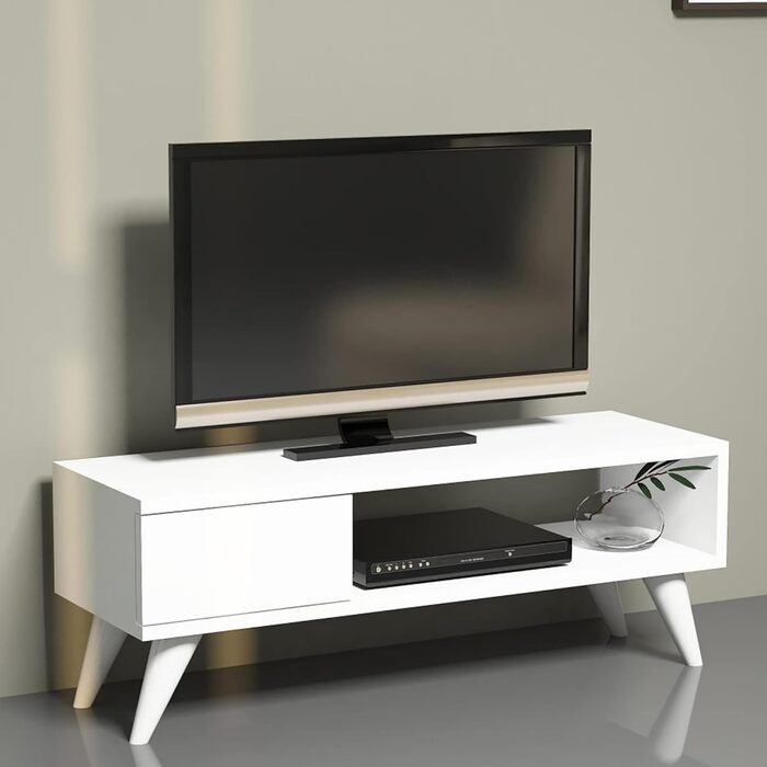 ТВ-тумба en.casa Aarup з полицею та шухлядою, дуб, 33x90x30 см